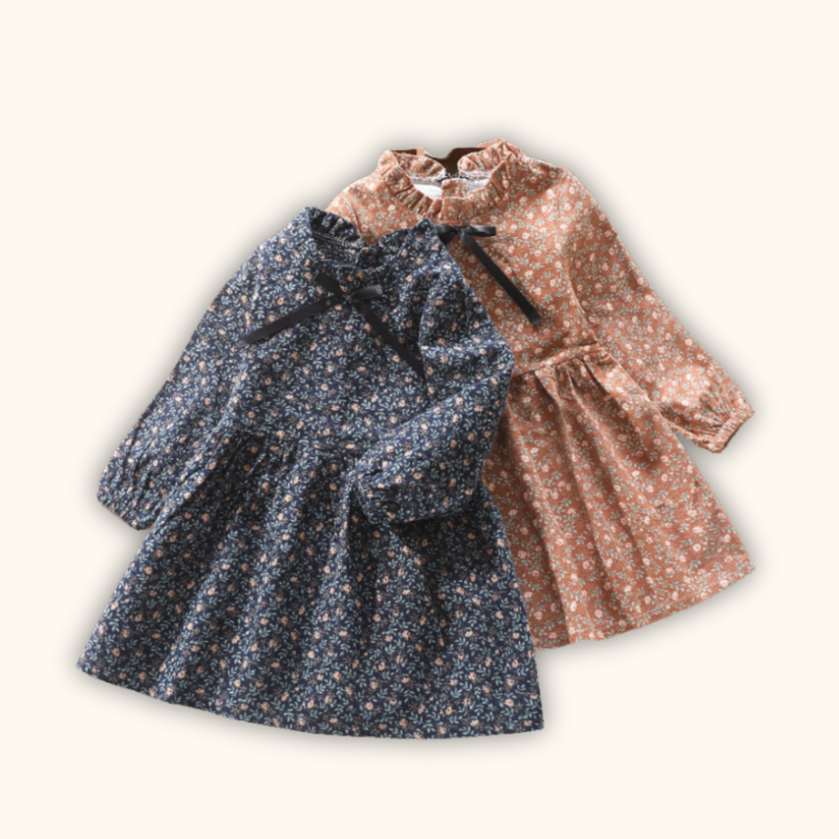 Bloomie Cotton Long Sleeve Dress Kids Girl Dress Gaun