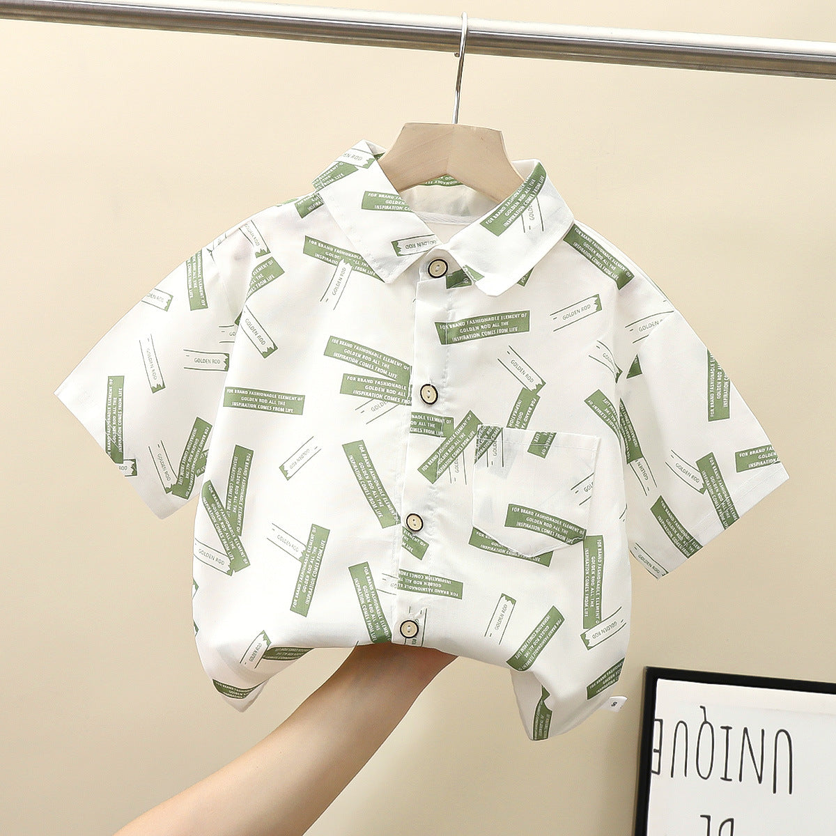 Boy Stylish Short Sleeve Collar Shirt Kemeja Baby Boy