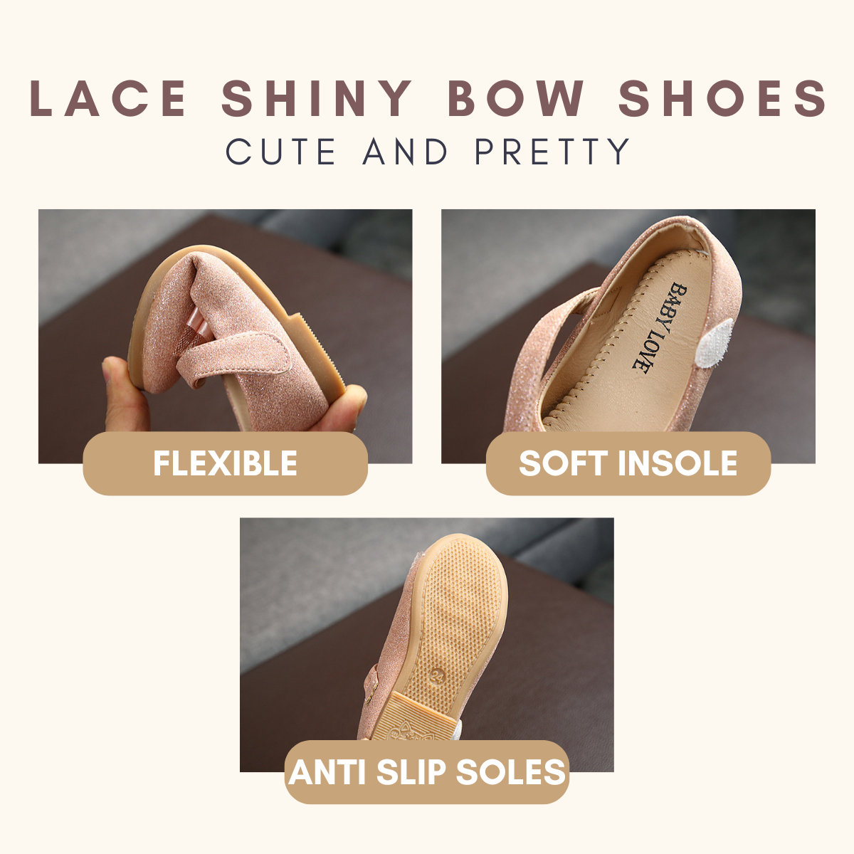 Mini BowBelle Princess Shoes Kasut Raya Budak Perempuan