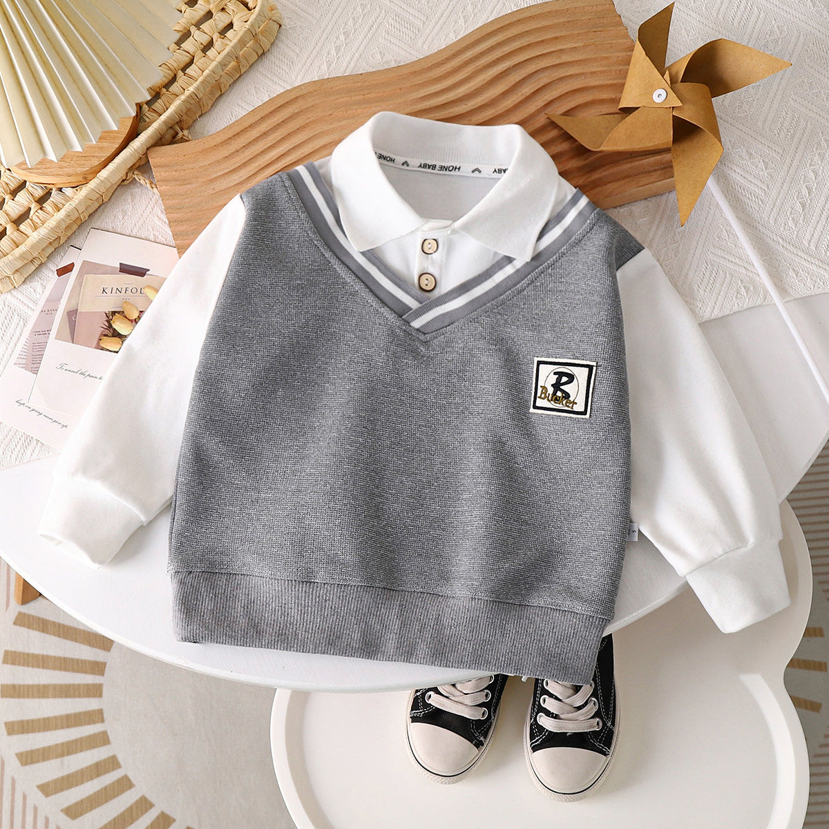 Young Duke New British Style One Piece Shirt Baju Baby Boy
