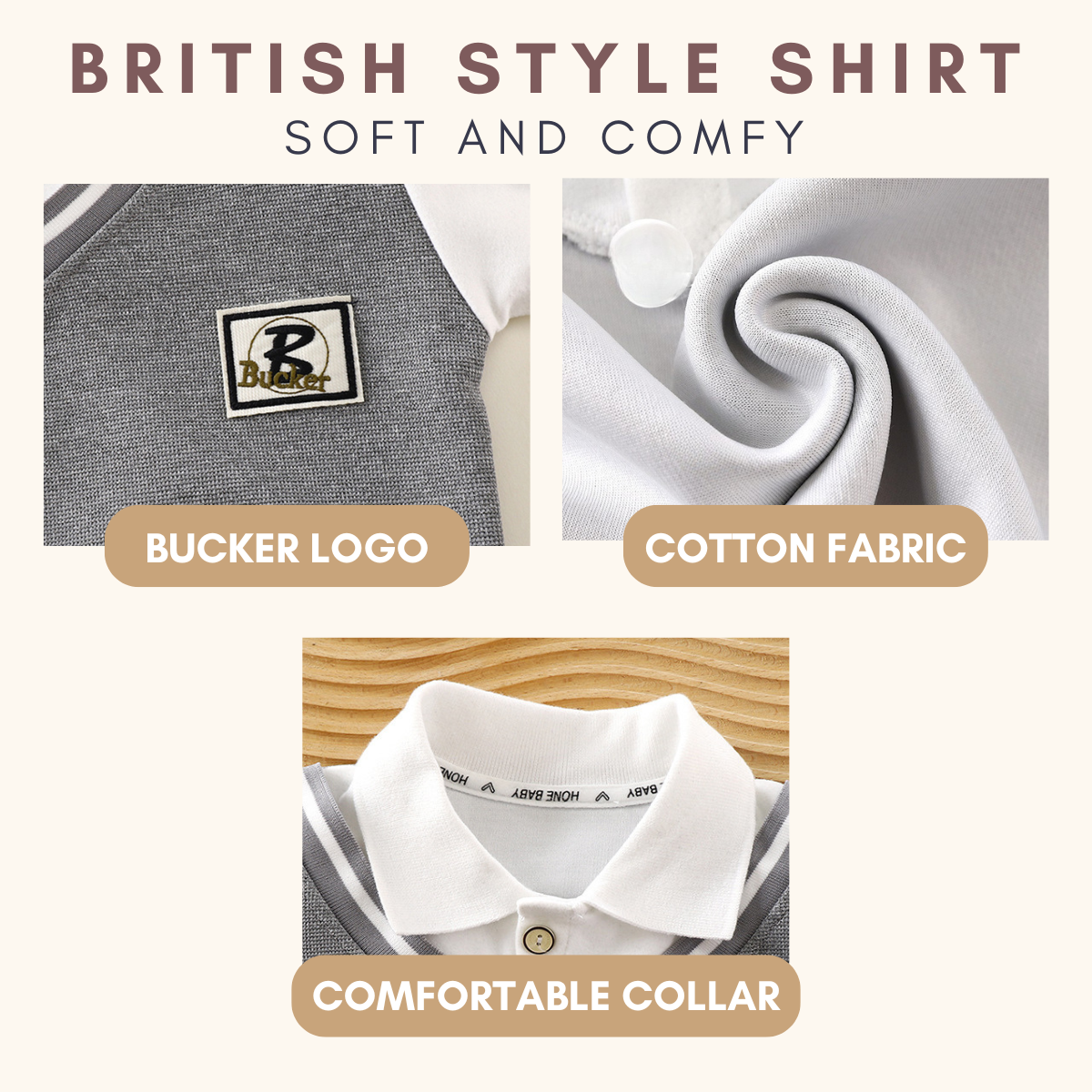 Young Duke New British Style One Piece Shirt Baju Baby Boy