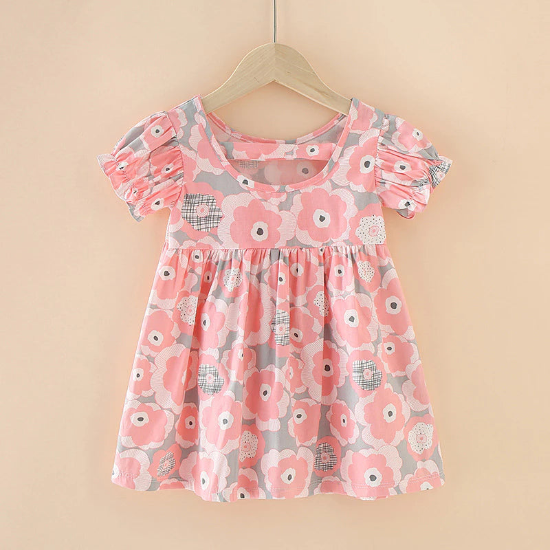 FloraTwirl Dress with U Back Baby Dress Girl Dress Baby