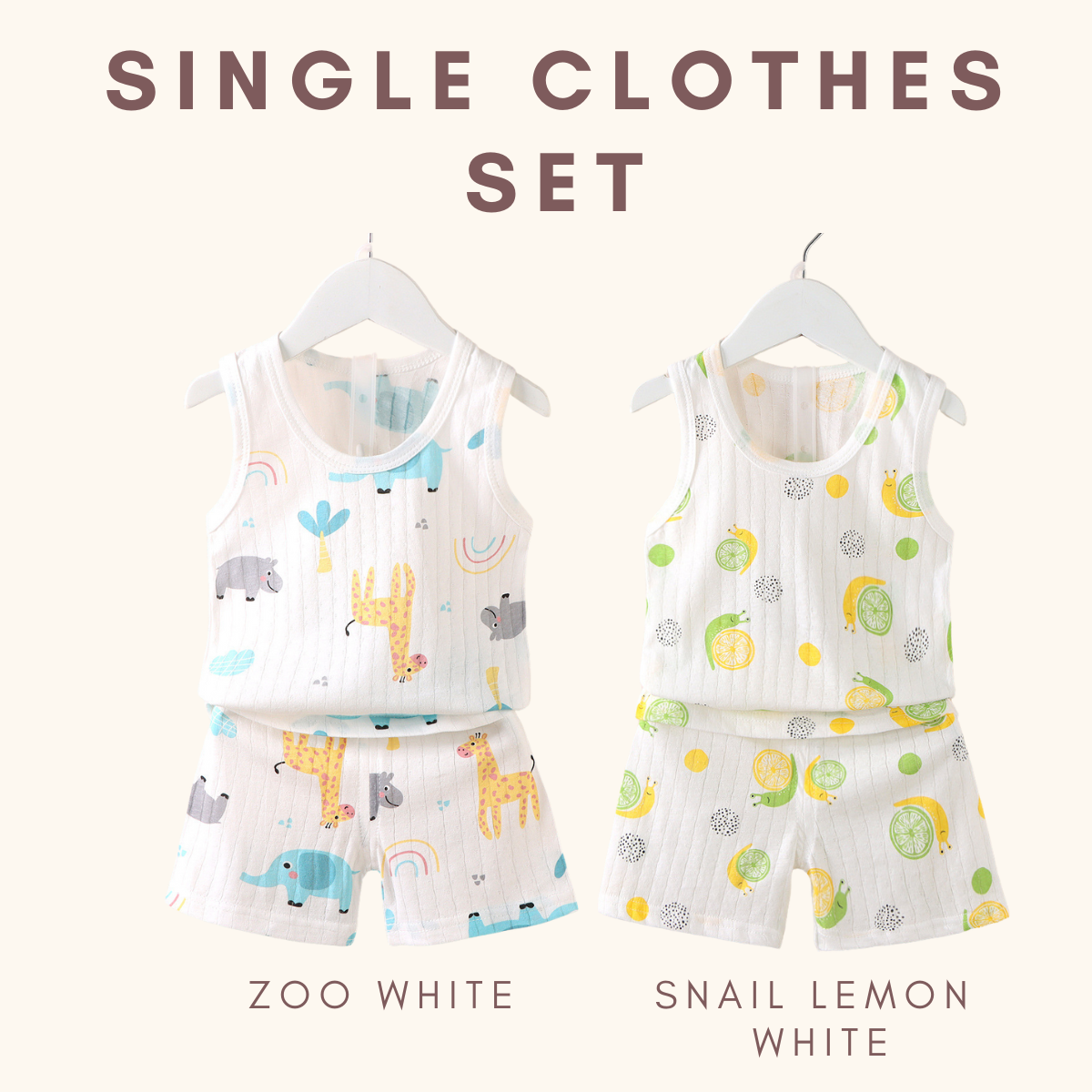 Sunny Singlet Clothes Set Baby Clothes Kids Baju Budak