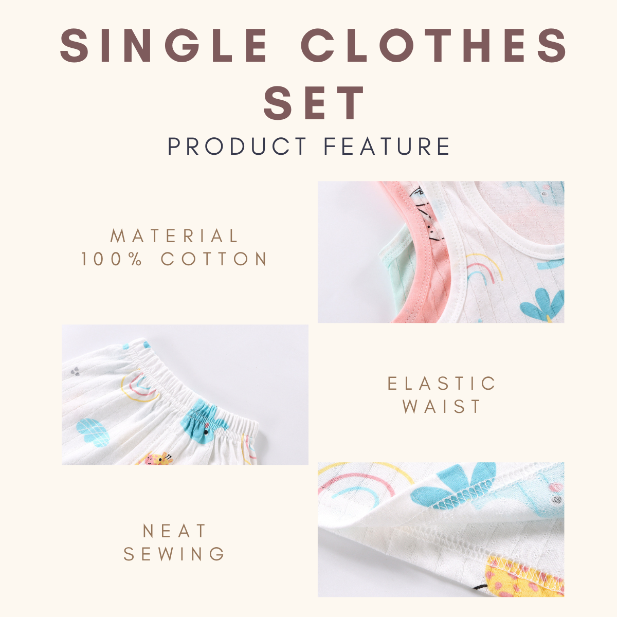 Sunny Singlet Clothes Set Baby Clothes Kids Baju Budak
