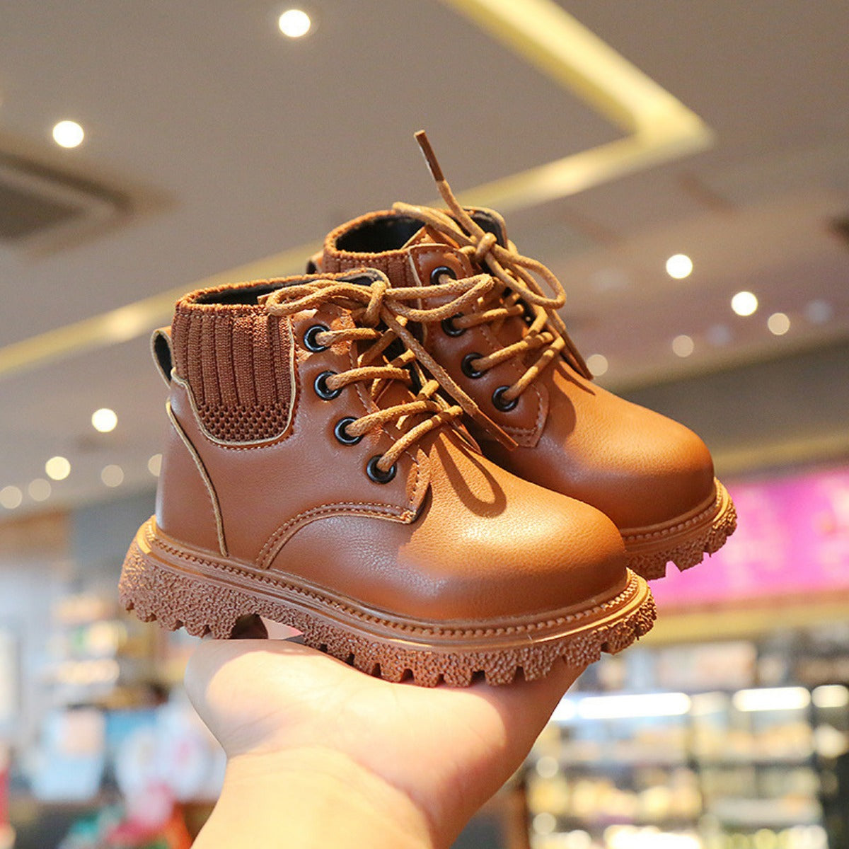 Niko Leather Boots Kasut Budak Unisex Boy Kids Boots Girl
