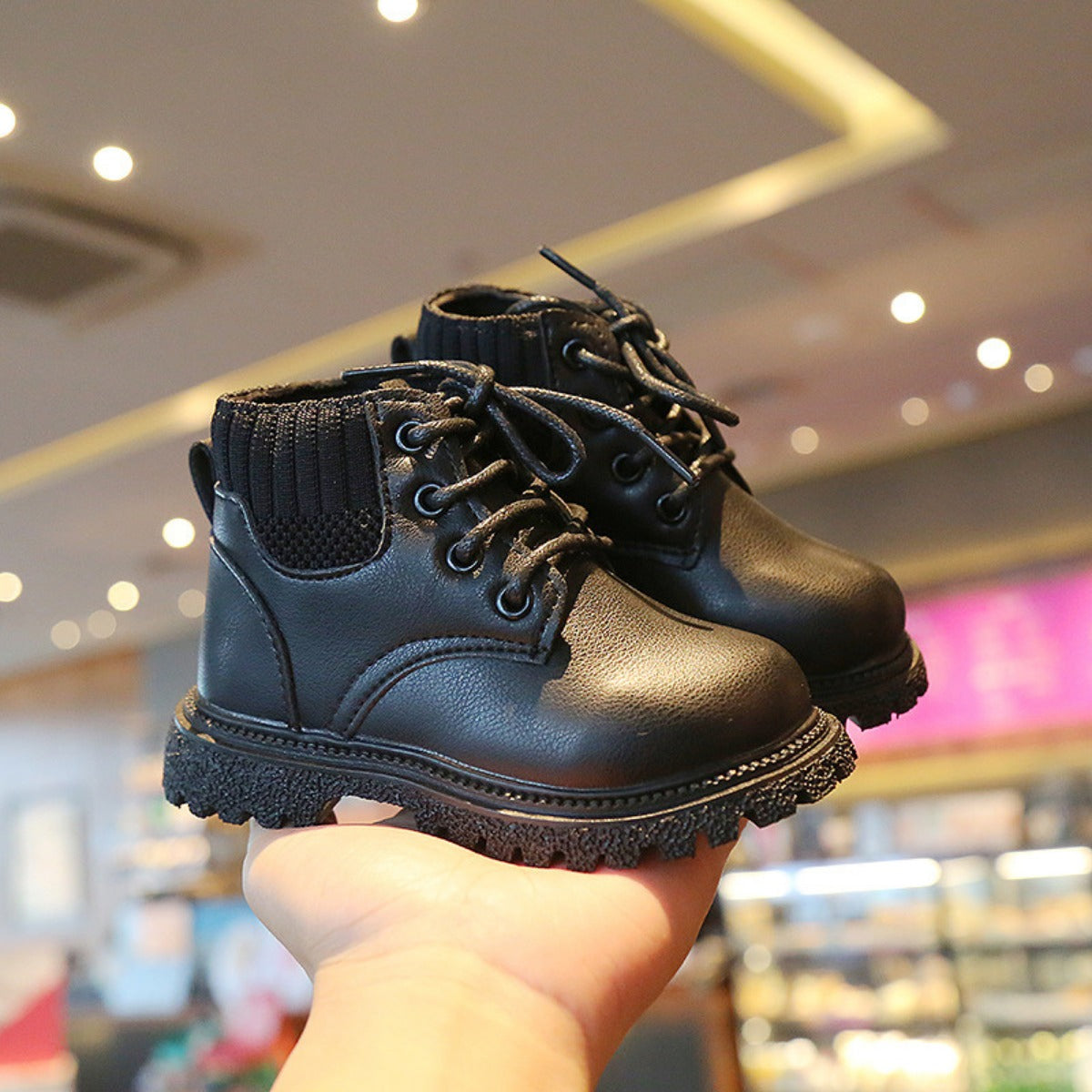 Niko Leather Boots Kasut Budak Unisex Boy Kids Boots Girl
