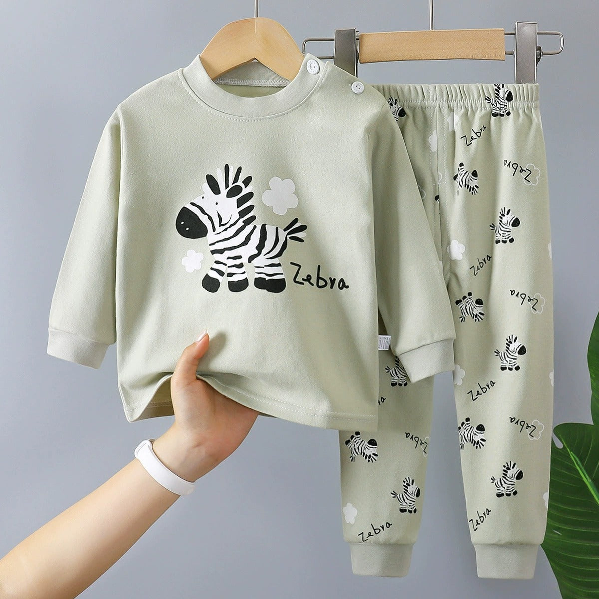Baju Tidur Budak 6mths-6yrs Pijama Cotton Lengan Panjang Unisex Baby Kids Sleepwear