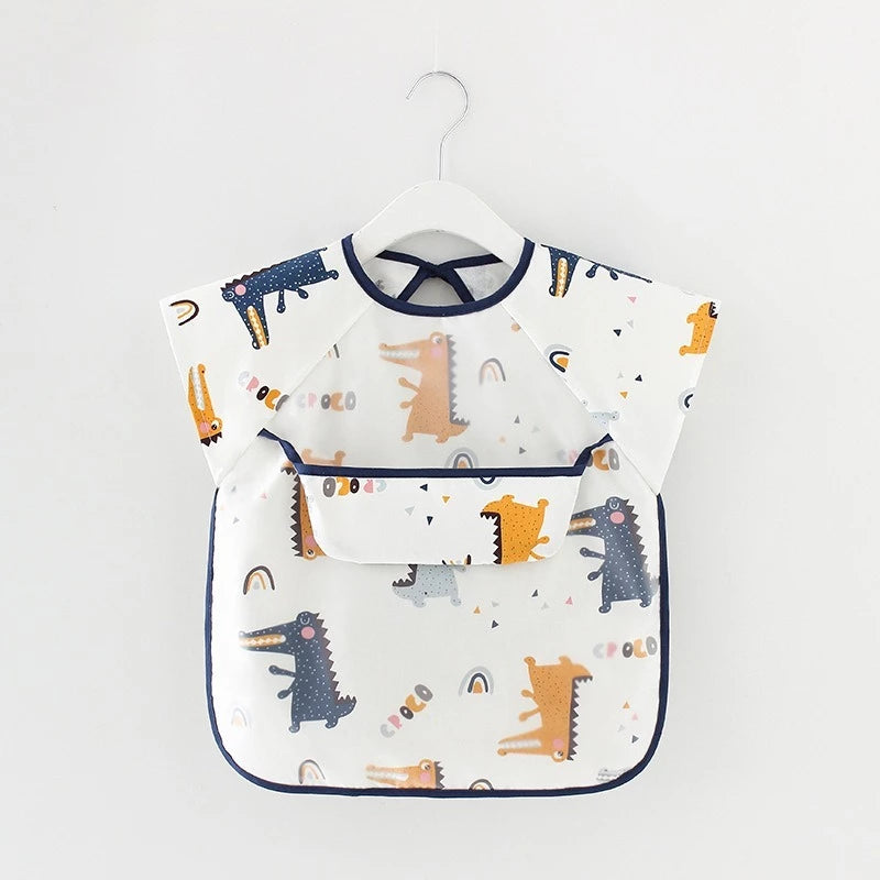 CoolBeep Baby Feeding Bib Shorts Sleeve Baby Bibs