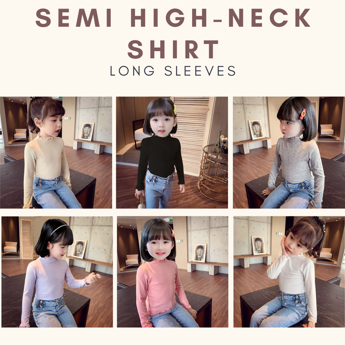 Inner Knight Long Sleeve Blouse Baju Inner Budak Girl