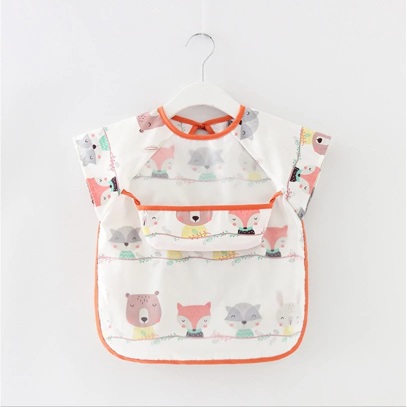 CoolBeep Baby Feeding Bib Shorts Sleeve Baby Bibs
