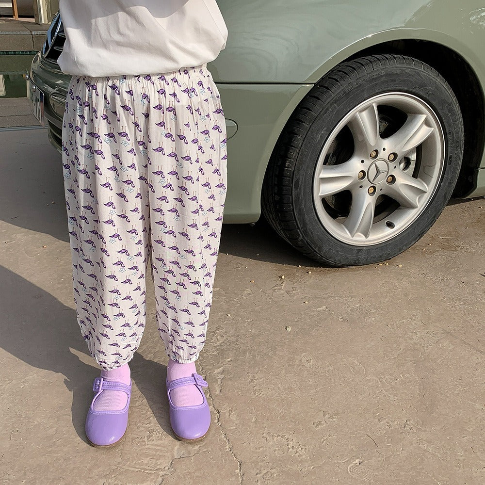 Coconana 1yr - 6yrs old Kids Relax Long Pants Soft Cotton Floral Batik Comfortable Baju Seluar Panjang Budak Raya