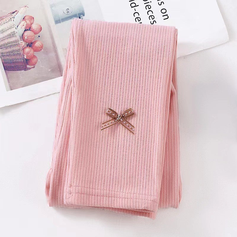 Seluar Panjang Legging Baby Girl 6M-7Y Kids Girl Legging Pants Long Perempuan Ribbon Toddler Baju Raya Merdeka Jalan