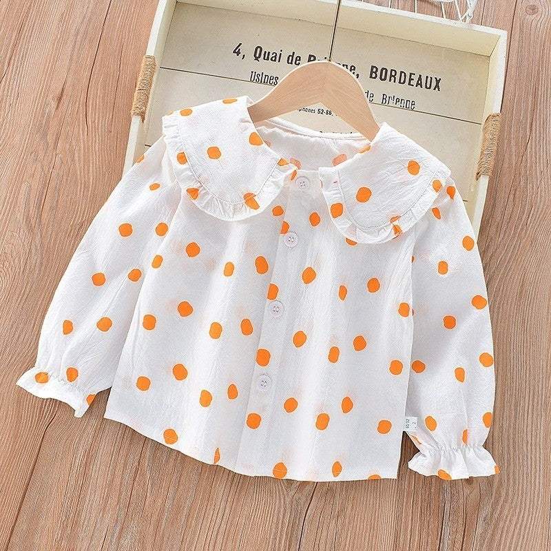 Baju Budak Perempuan 1-8Y Baby Girl Blouse Lengan Panjang Toddler Clothes Kids Baju Jalan Anak Kanak