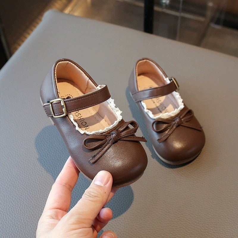 Baby Girl Shoes 6M–3Y Kasut Anak Perempuan Bayi Ribbon Anti Slip Soft Sole Raya Budak Jalan Kanak
