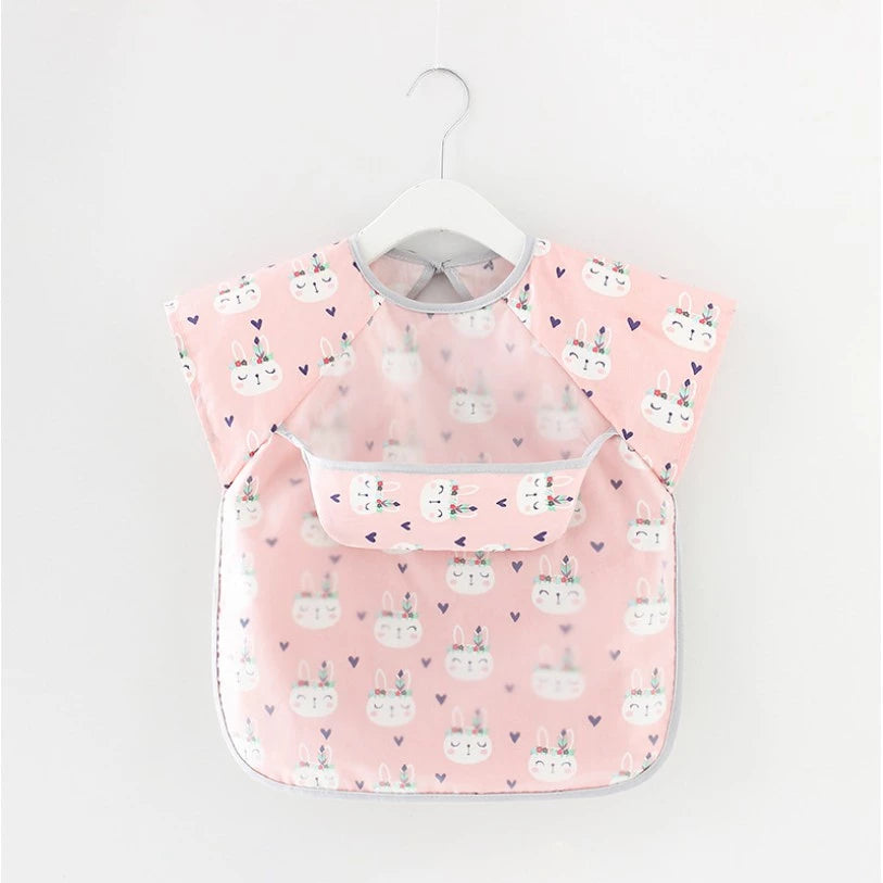 CoolBeep Baby Feeding Bib Shorts Sleeve Baby Bibs