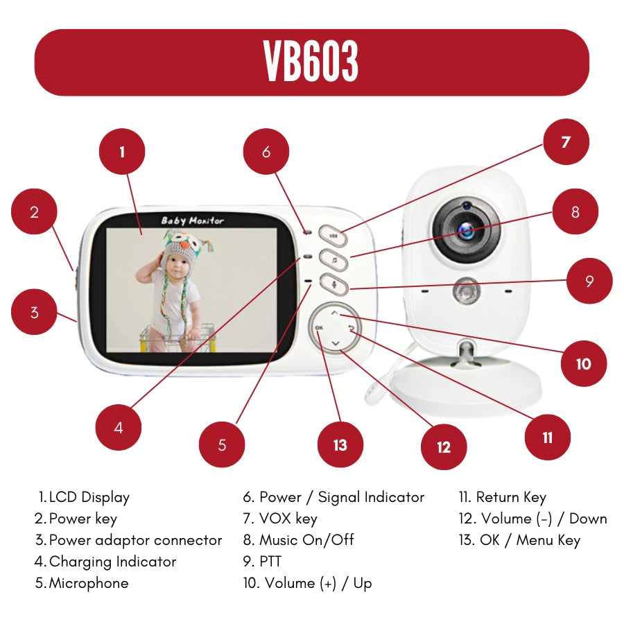 Baby Monitor Wireless Video VB601 VB603 VB605