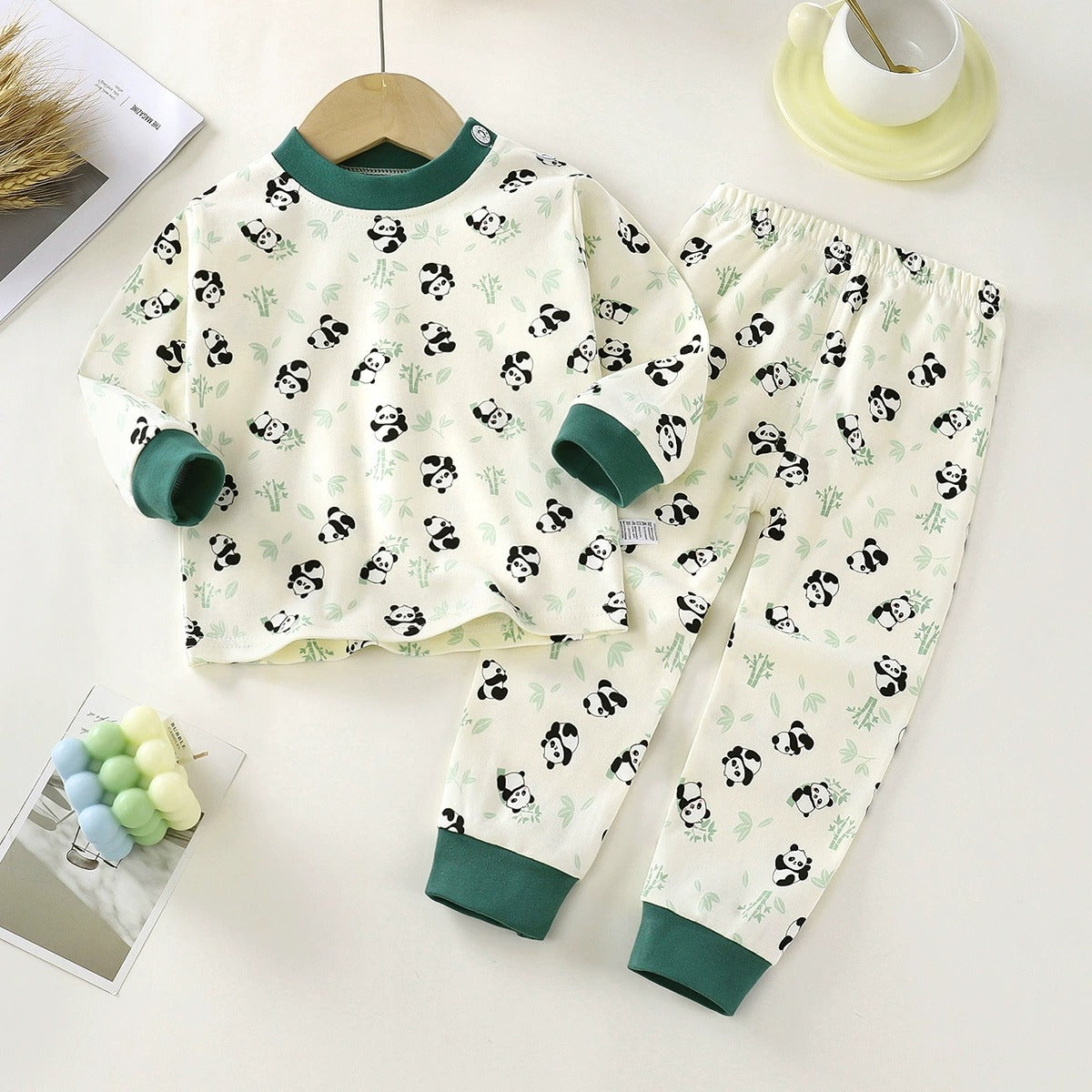 Baju Tidur Budak 6mths-6yrs Pijama Cotton Lengan Panjang Unisex Baby Kids Sleepwear
