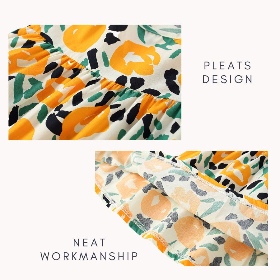 Dress Baby Girl 1-5Y Kids Girl Sleeveless Dress Floral Soft Cotton Kids Dress Toddler Clothes Gaun Baju Budak Perempuan