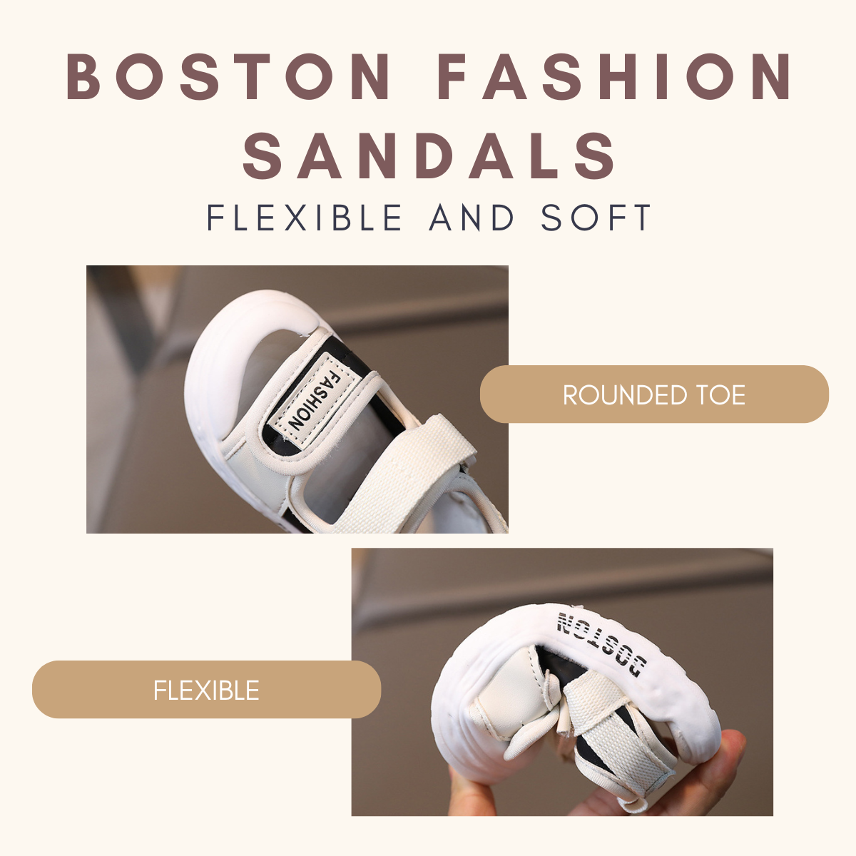 Boston Tap Sandals Kasut Raya Budak Unisex Baby Shoes