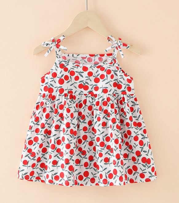 Dress Baby Girl 1-5Y Kids Girl Sleeveless Dress Floral Soft Cotton Kids Dress Toddler Clothes Gaun Baju Budak Perempuan