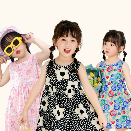 Princess Cotton Silk Dress Dress Budak Kids Girl Dress