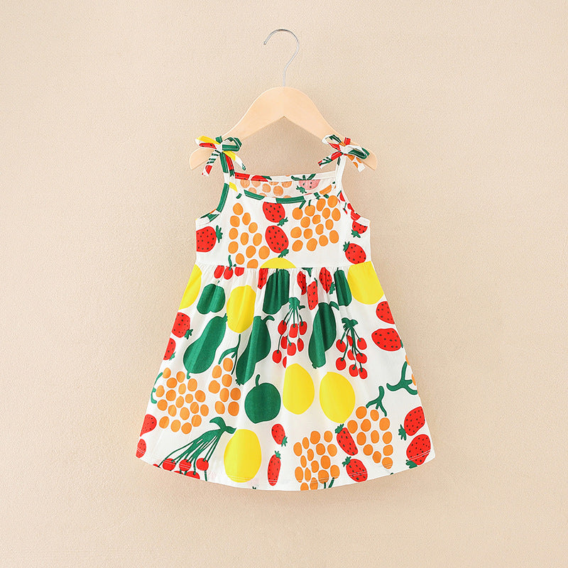 Dress Baby Girl 1-5Y Kids Girl Sleeveless Dress Floral Soft Cotton Kids Dress Toddler Clothes Gaun Baju Budak Perempuan