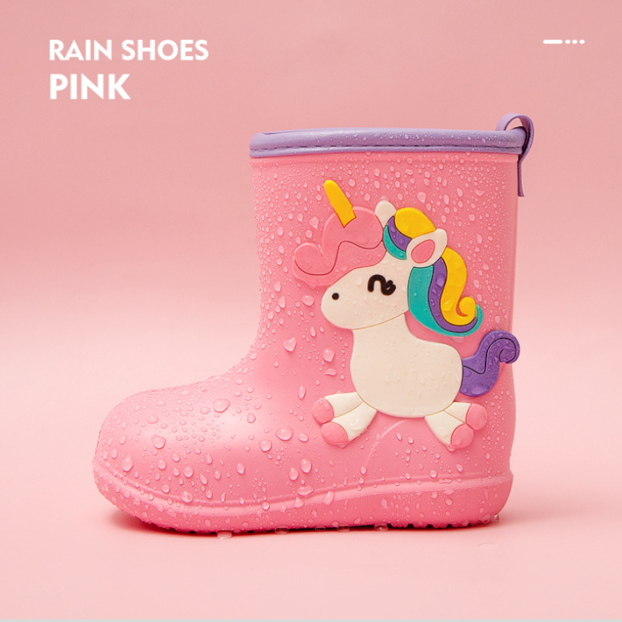 Cheerful Mario Kids Rain Boots Kasut Raya Boot Budak
