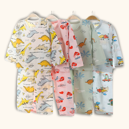 Coconana 1-5yrs Baju Tidur Budak Perempuan Pyjamas Kids Pajamas Kids Cotton Pyjamas Boy Baju Raya Tidur Budak Lelaki