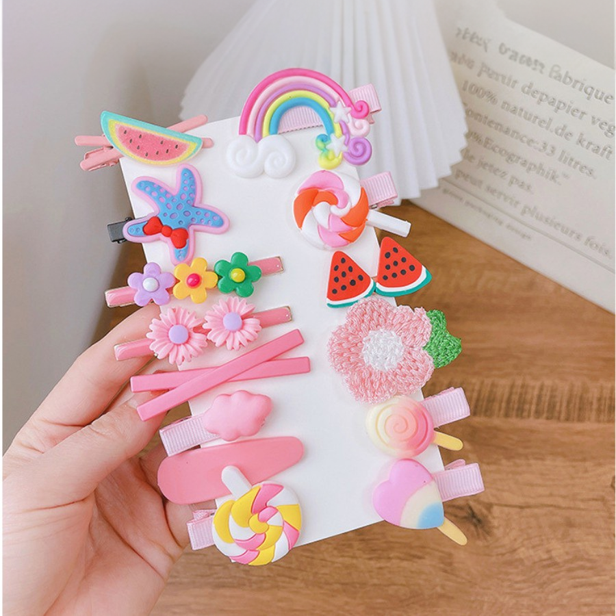 Coconana Hair Pin Kids Hair Clip Baby Girls Cute Rainbow Candy Fruits Hair Clip Kids Hairpin Budak Perempuan