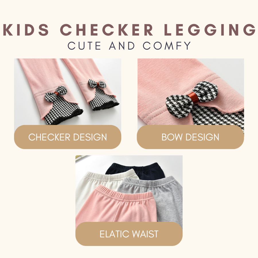 Legging Checker Legging Budak Perempuan Kids Girl
