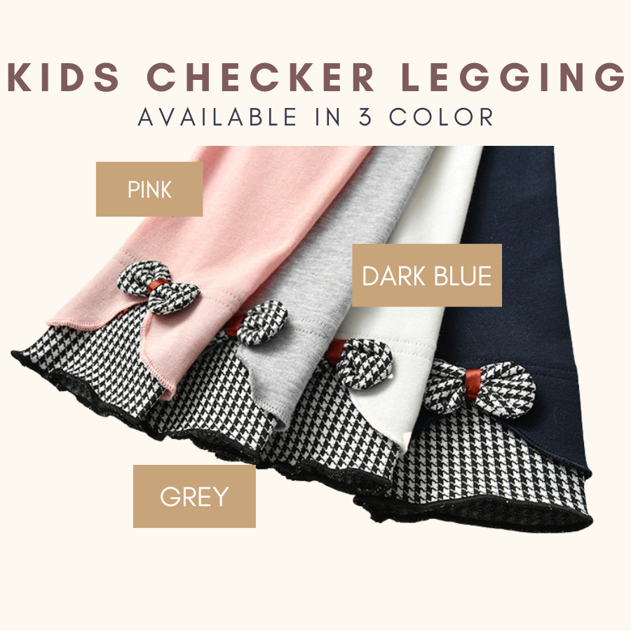 Legging Checker Legging Budak Perempuan Kids Girl