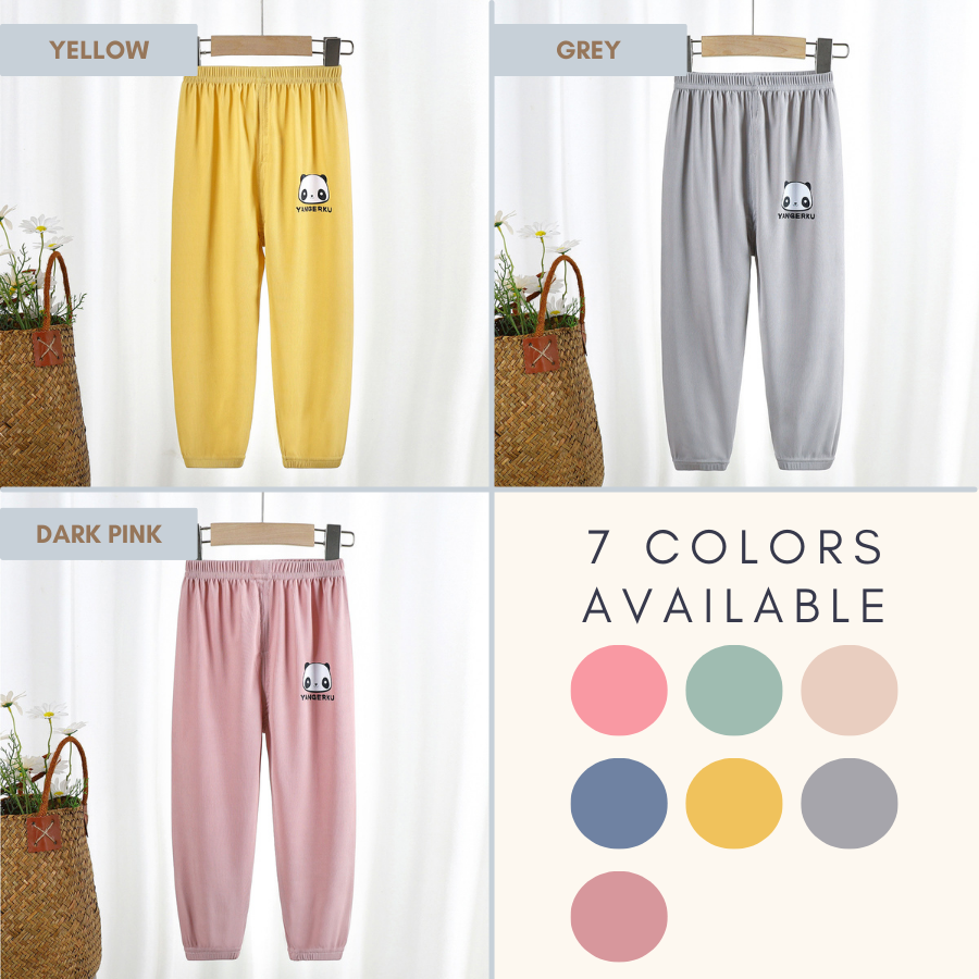 Coconana 9mths-5yrs Seluar Raya Budak Lelaki Seluar Perempuan Panjang Kain Jersey Kids Long Pants Anti Mosquito Pants