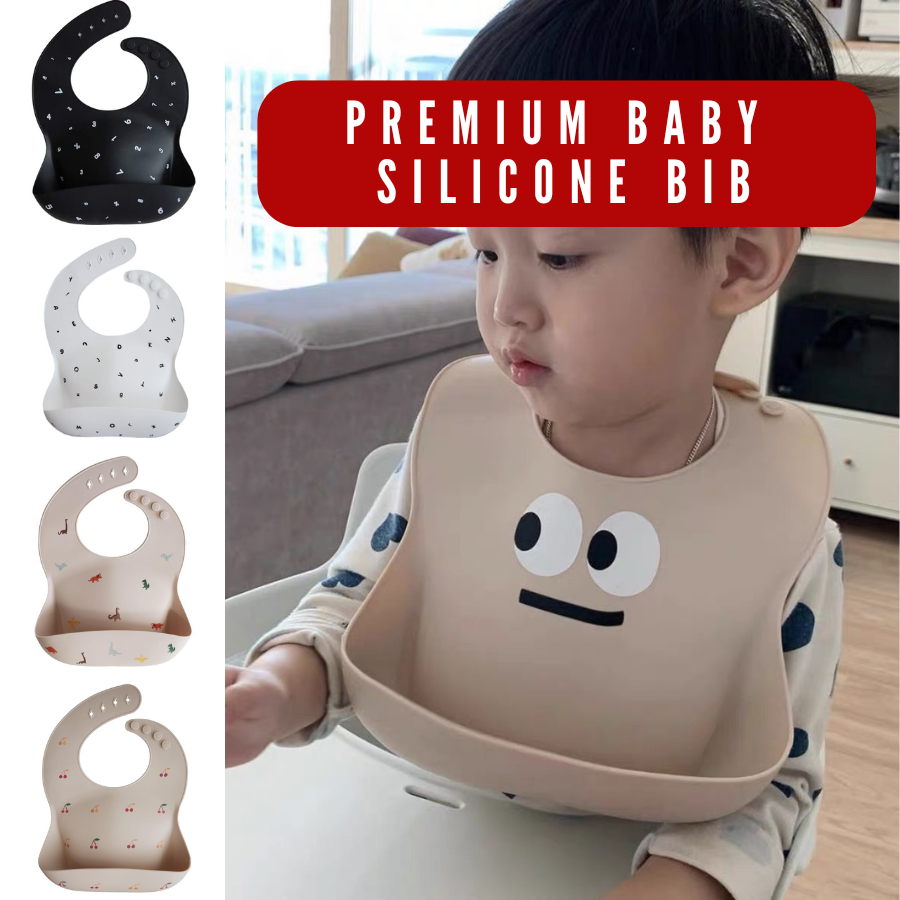 Ins Premium Silicone Bib Baby Bib Premium Soft Silicon