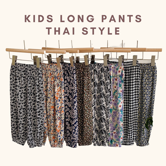 Seluar Panjang Budak 1-6Y Kids Long Pants Thai Bunga Batik Soft Cotton Breathable Seluar Baby Girl Seluar Anak Perempuan