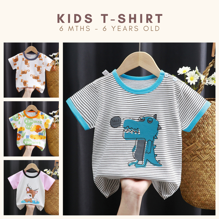 Coconana 6M-6YRS Baju Raya Budak Lelaki Tshirt Budak Kids Clothes Boy Clothes Boy Playset Girl Baju Budak Perempuan