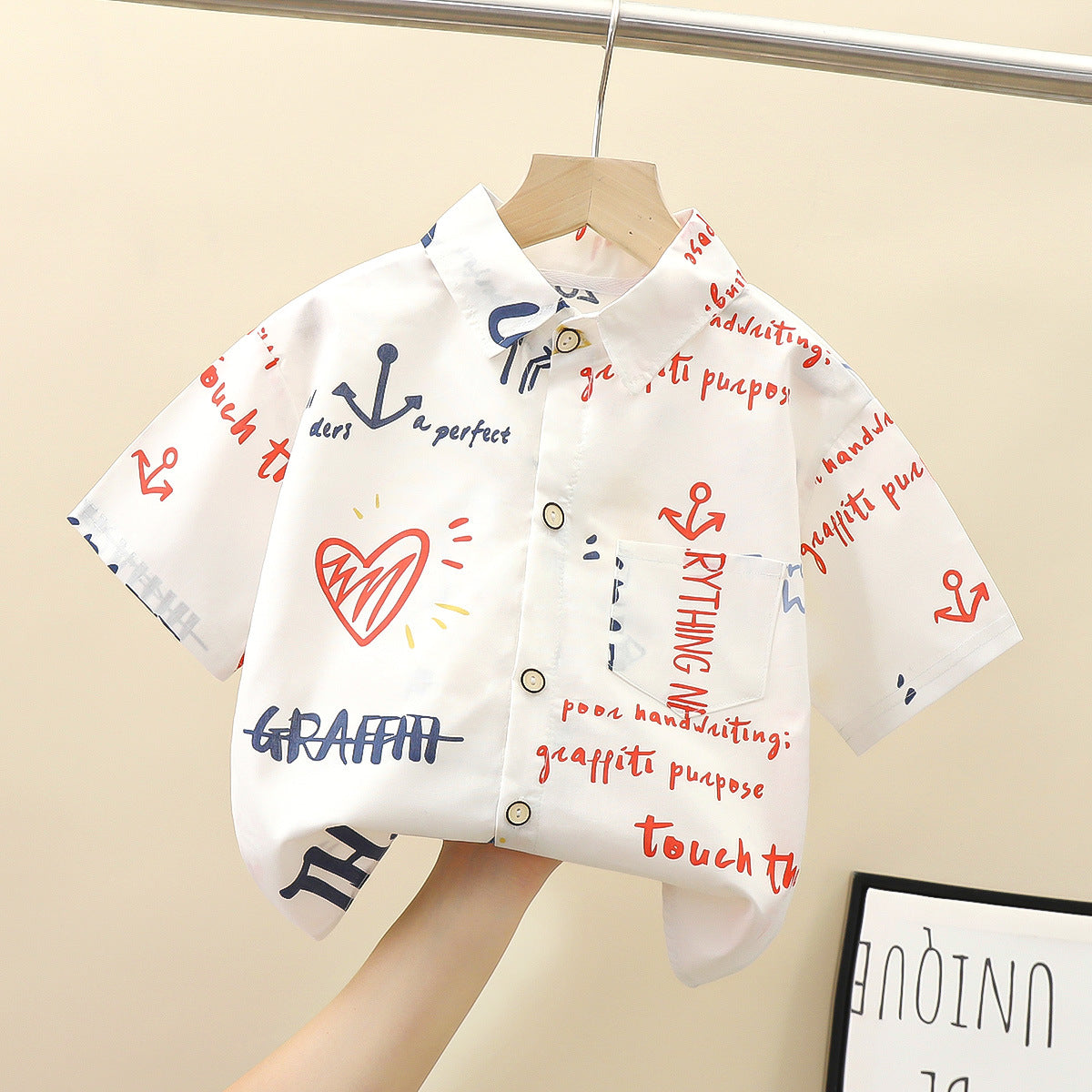 Boy Stylish Short Sleeve Collar Shirt Kemeja Baby Boy