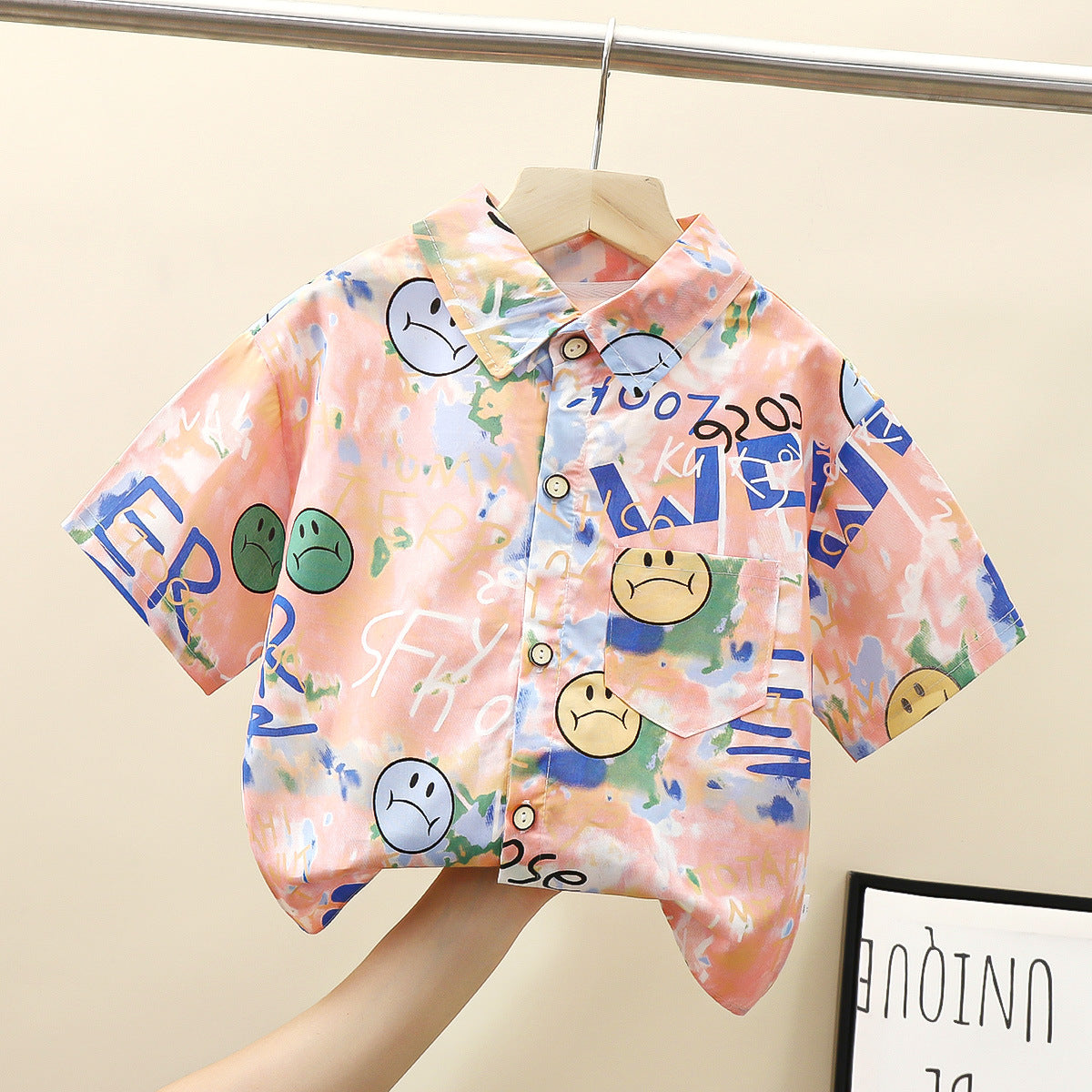 Boy Stylish Short Sleeve Collar Shirt Kemeja Baby Boy