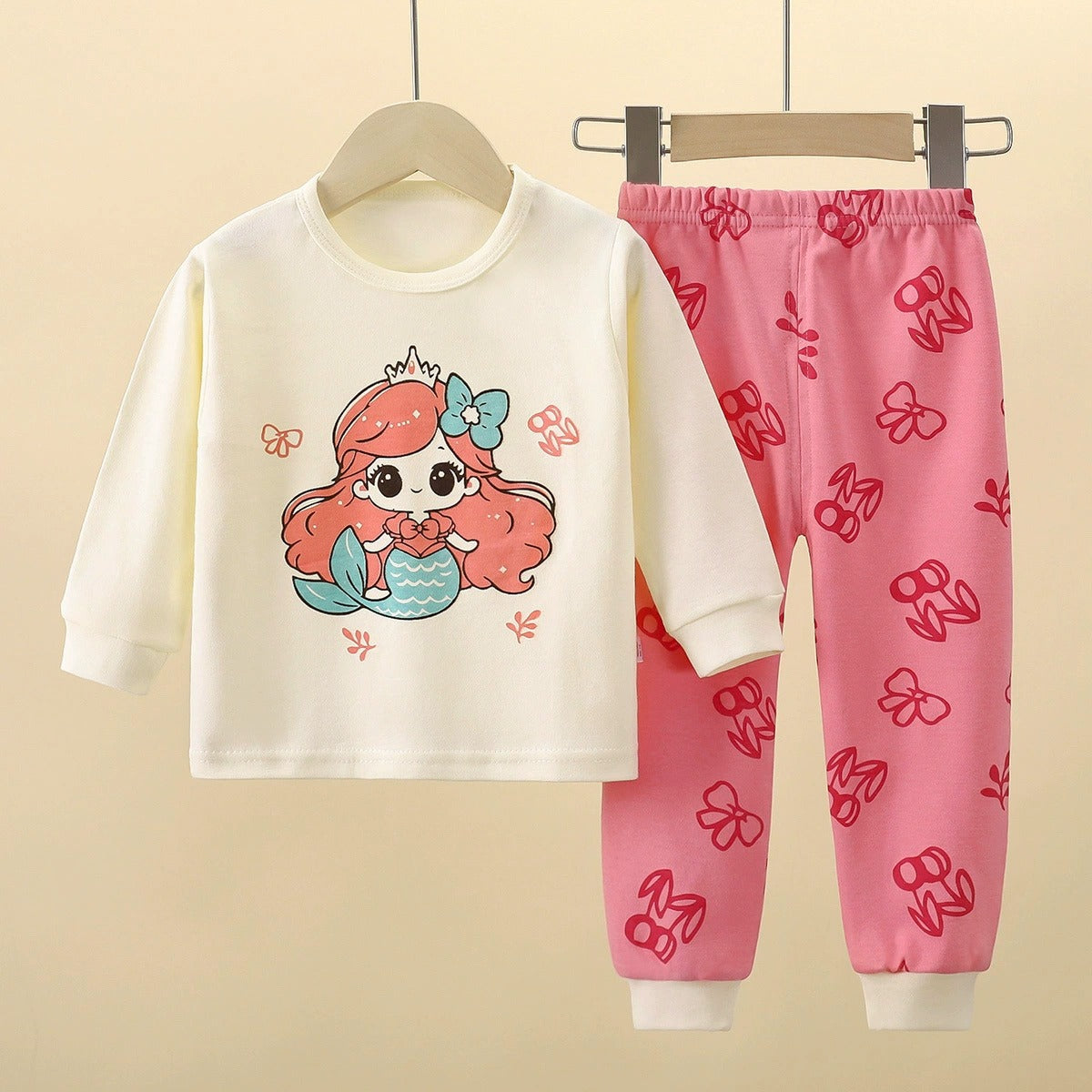 Baju Tidur Budak 6mths-6yrs Pijama Cotton Lengan Panjang Unisex Baby Kids Sleepwear