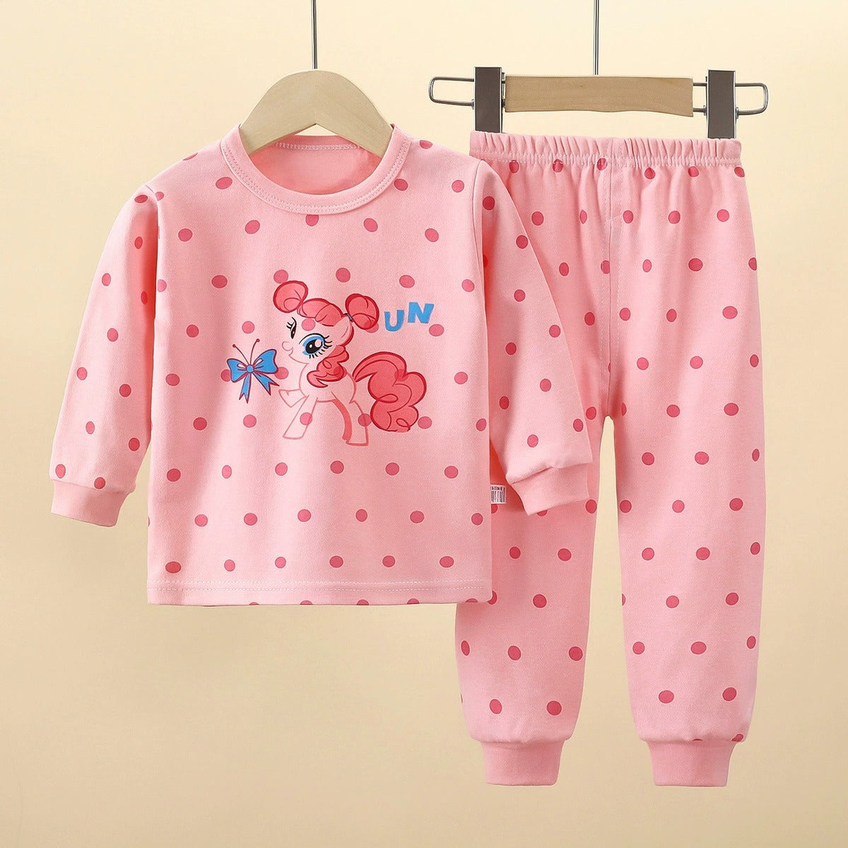 Baju Tidur Budak 6mths-6yrs Pijama Cotton Lengan Panjang Unisex Baby Kids Sleepwear