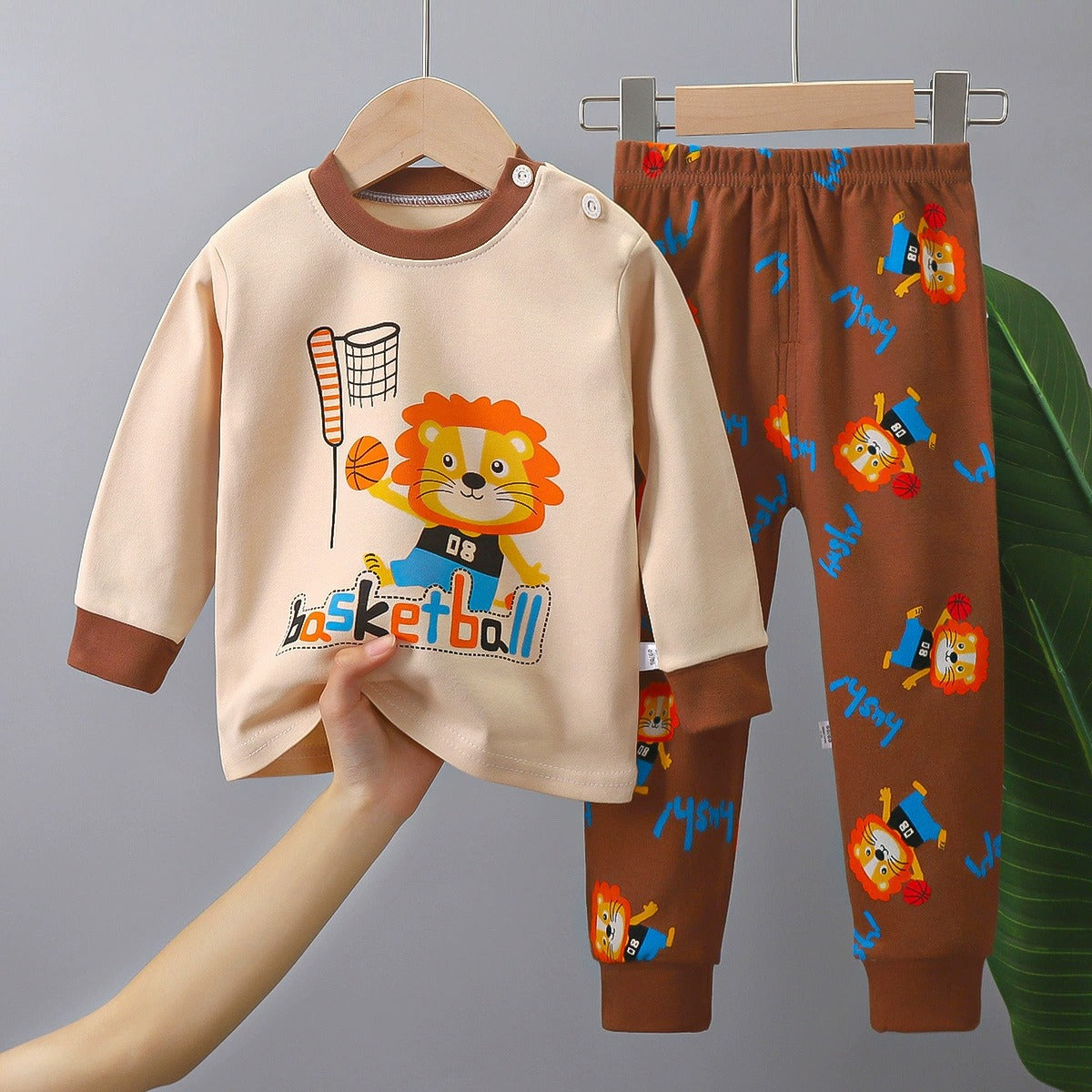 Baju Tidur Budak 6mths-6yrs Pijama Cotton Lengan Panjang Unisex Baby Kids Sleepwear