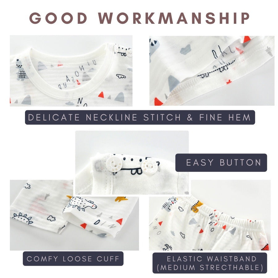 Coconana 1-5yrs Baju Tidur Budak Perempuan Pyjamas Kids Pajamas Kids Cotton Pyjamas Boy Baju Raya Tidur Budak Lelaki