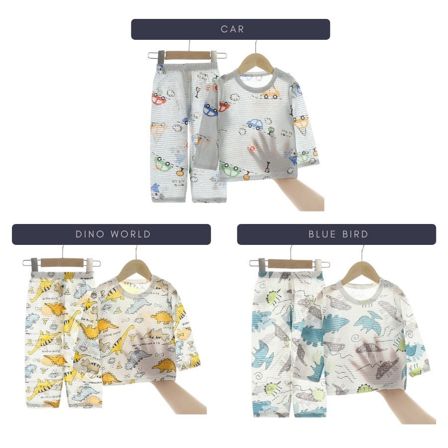 Coconana 1-5yrs Baju Tidur Budak Perempuan Pyjamas Kids Pajamas Kids Cotton Pyjamas Boy Baju Raya Tidur Budak Lelaki