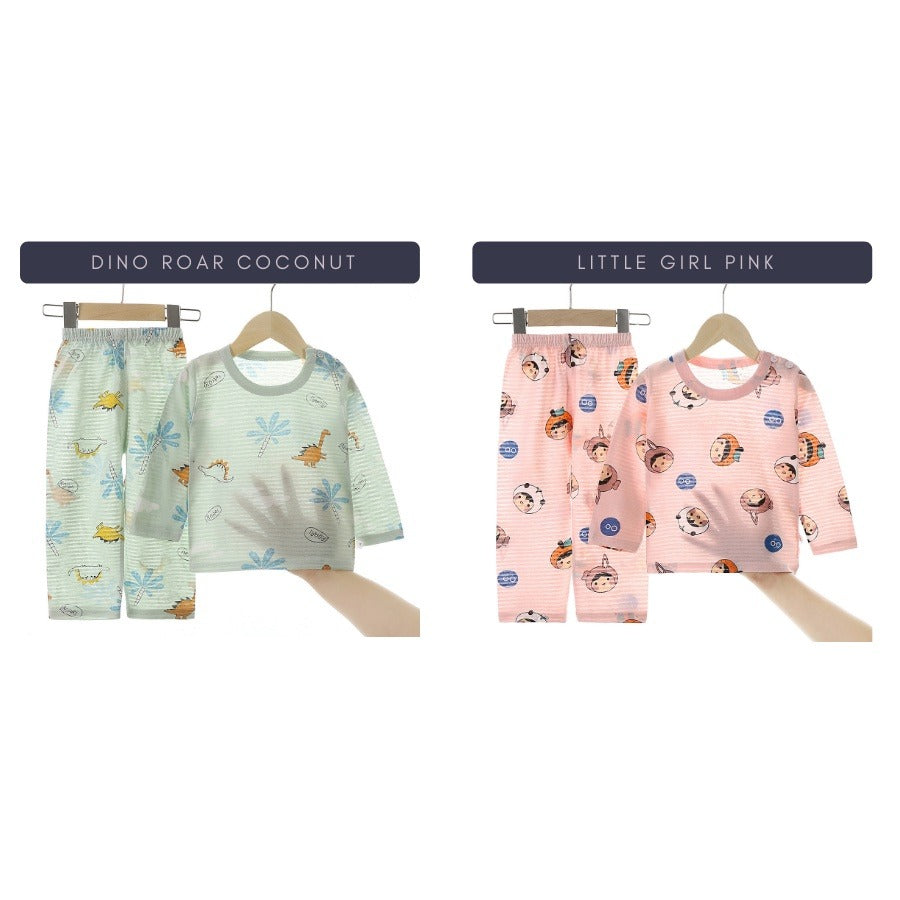 Coconana 1-5yrs Baju Tidur Budak Perempuan Pyjamas Kids Pajamas Kids Cotton Pyjamas Boy Baju Raya Tidur Budak Lelaki