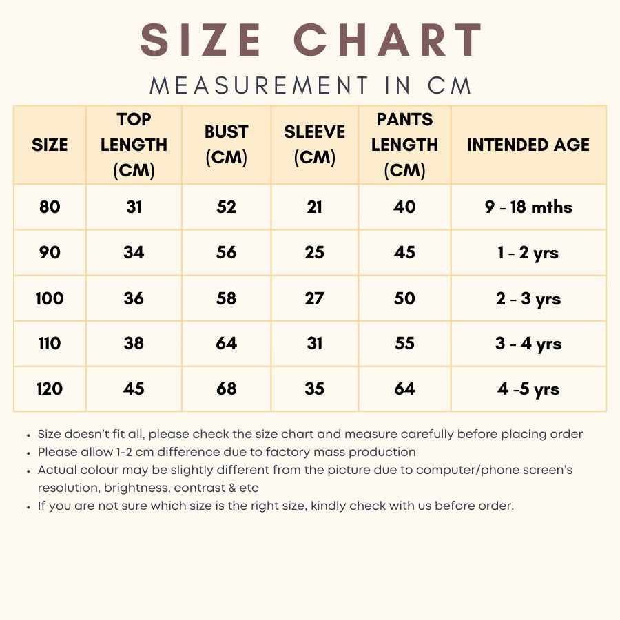 Coconana 1-5yrs Baju Tidur Budak Perempuan Pyjamas Kids Pajamas Kids Cotton Pyjamas Boy Baju Raya Tidur Budak Lelaki