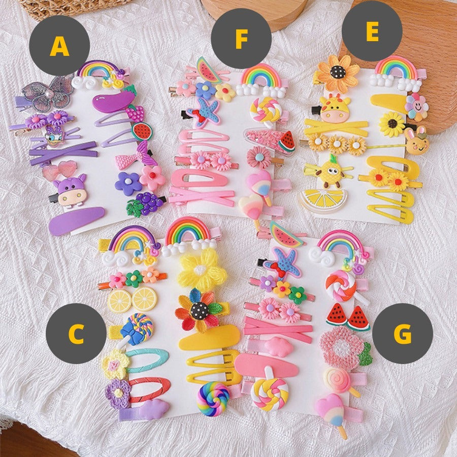 Coconana Hair Pin Kids Hair Clip Baby Girls Cute Rainbow Candy Fruits Hair Clip Kids Hairpin Budak Perempuan
