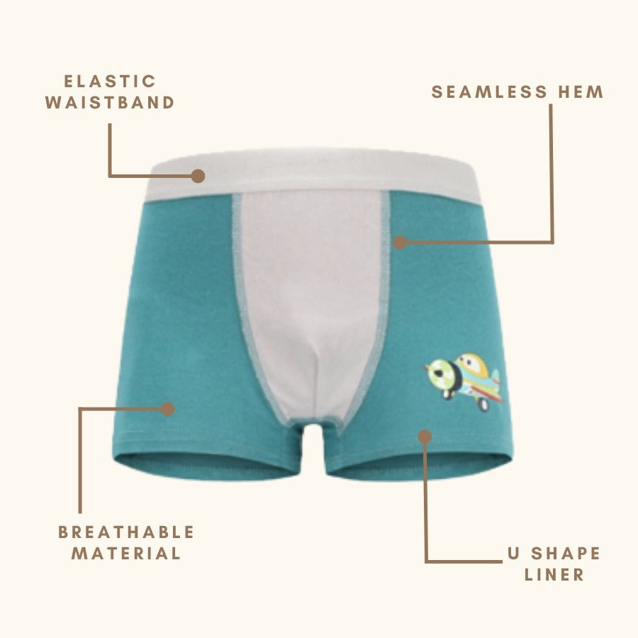 Coconana 2-15 yrs 4pcs Seluar Dalam Budak Lelaki Underwear Kids Boy Soft Cotton Children Cartoon Boxer Kids