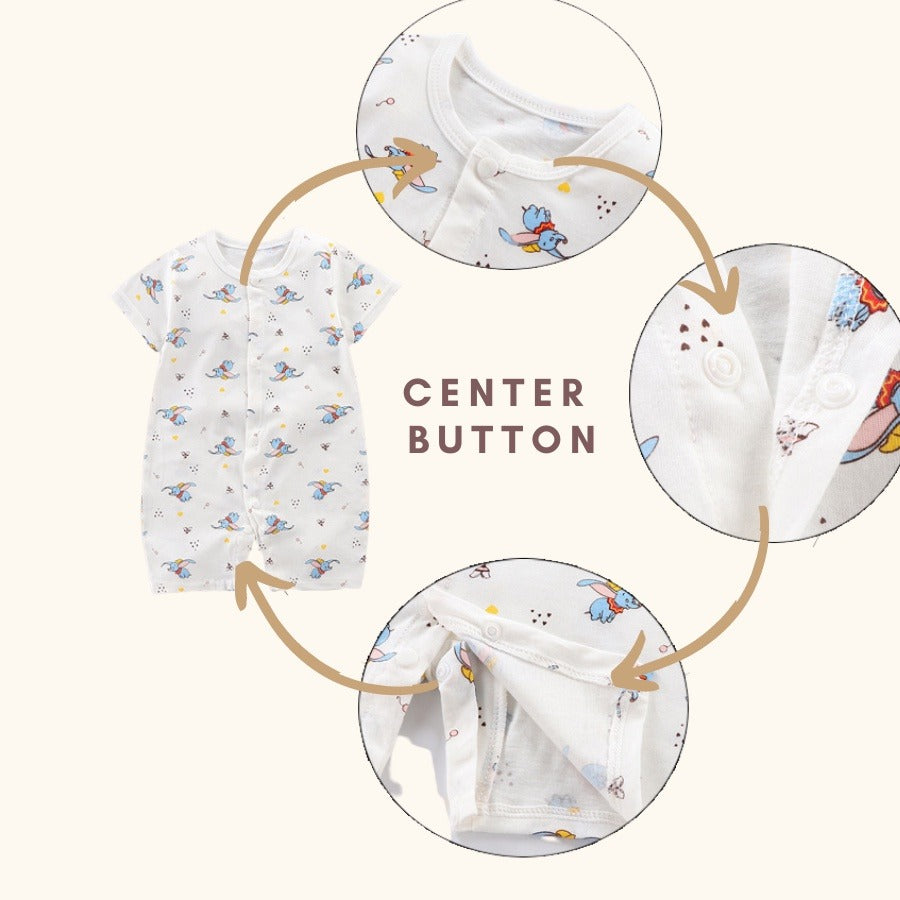 Baju Baby 0-24M Baby Romper Newborn Soft Cotton Stretchable Center Button Unisex Rompers Bayi Baju Baby Boy Baby Girl