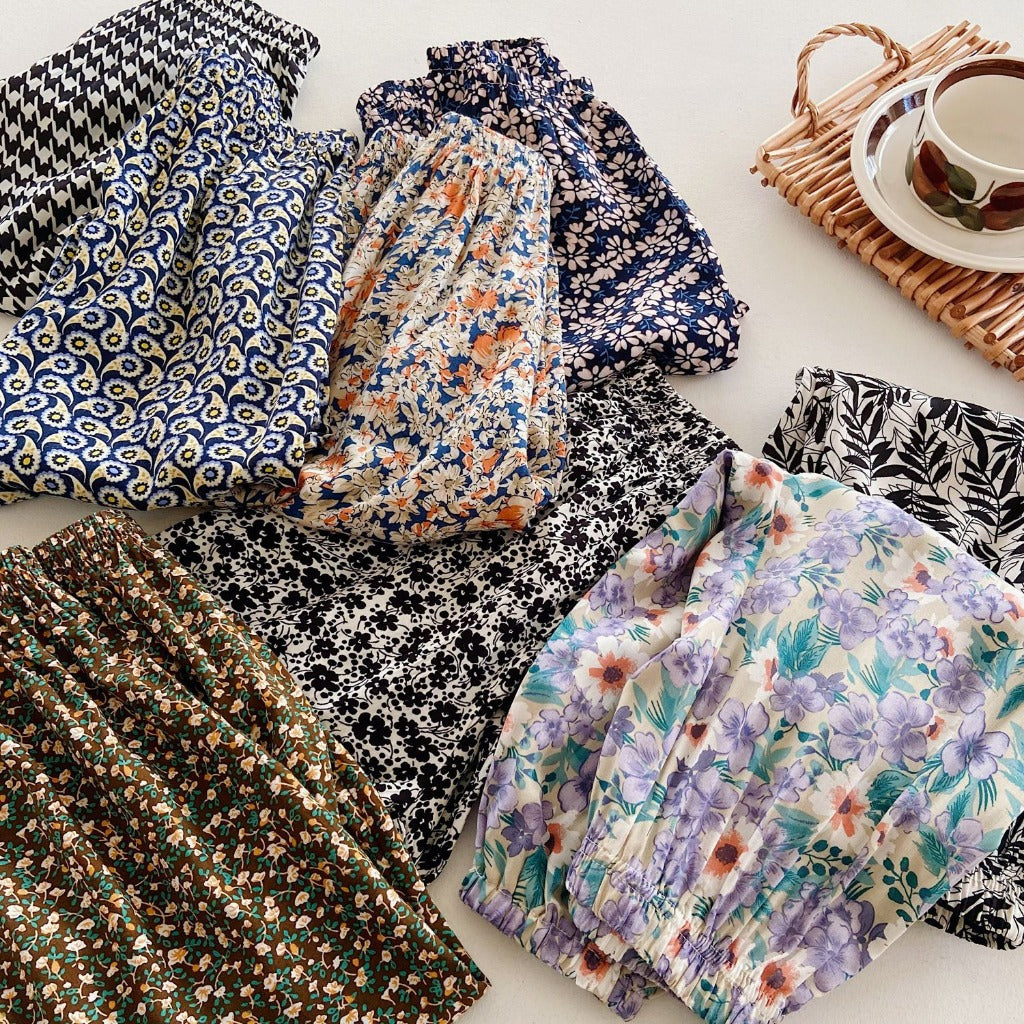 Seluar Panjang Budak 1-6Y Kids Long Pants Thai Bunga Batik Soft Cotton Breathable Seluar Baby Girl Seluar Anak Perempuan