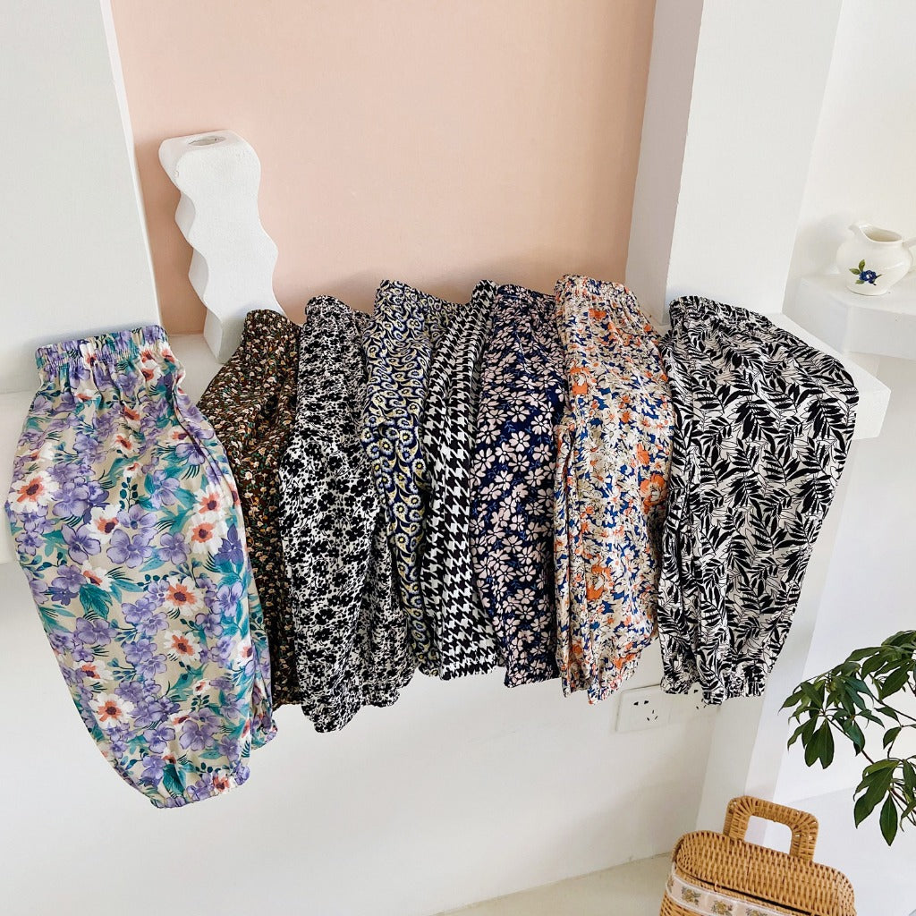 Seluar Panjang Budak 1-6Y Kids Long Pants Thai Bunga Batik Soft Cotton Breathable Seluar Baby Girl Seluar Anak Perempuan