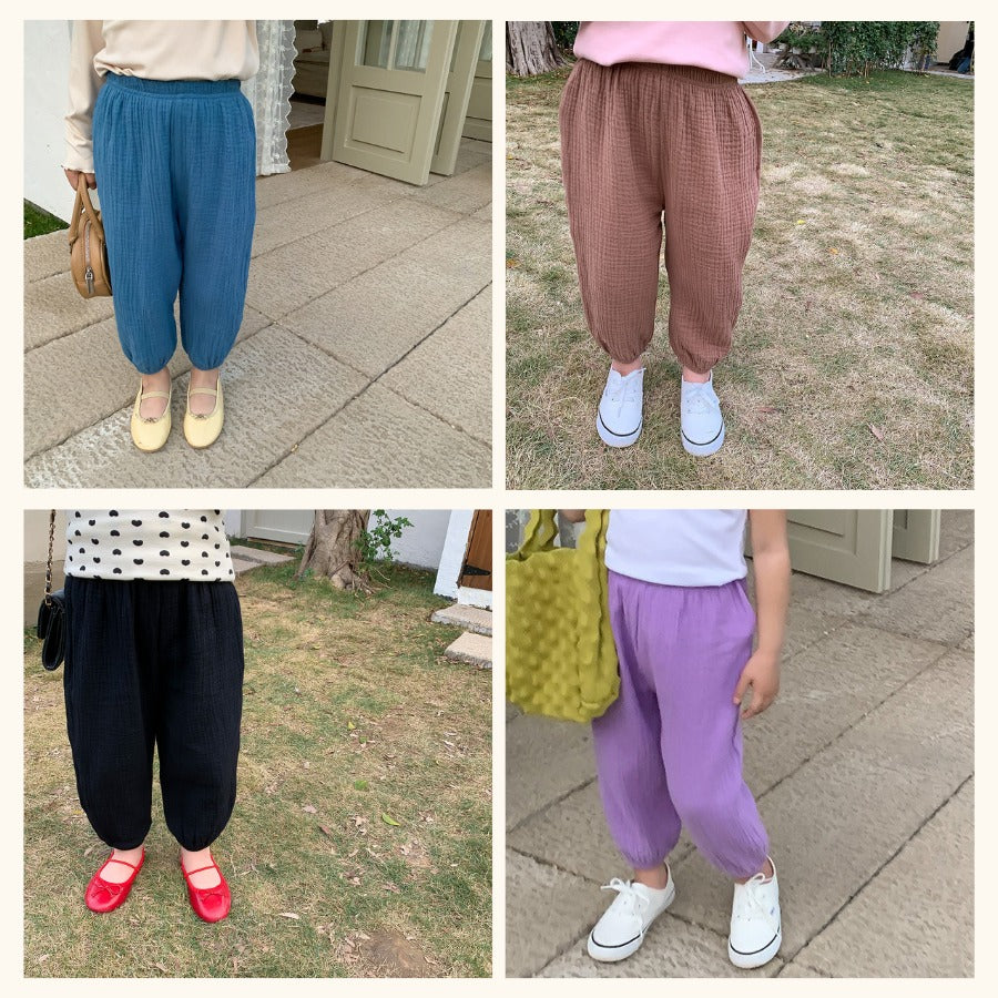 Seluar Budak Perempuan 1-6Y Kids Girl Harem Long Pants Soft Cotton Comfortable Toddle Pants Seluar Panjang Baby Girl